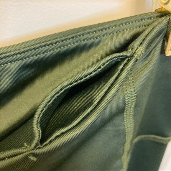 INNER FIRE Sz 12 Green Black Mesh Leggings w/ Pockets - Picture 6 of 8